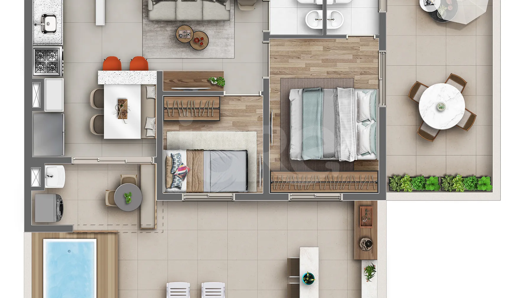 Planta — Garden 78,61 m²