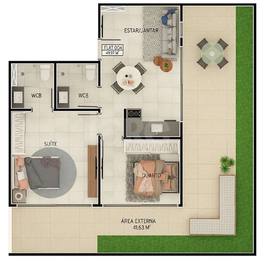 Planta — Garden 91,6 m²