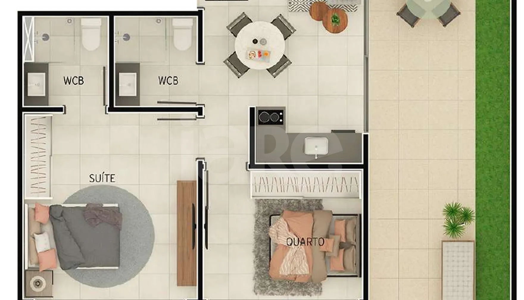 Planta — Garden 91,6 m²