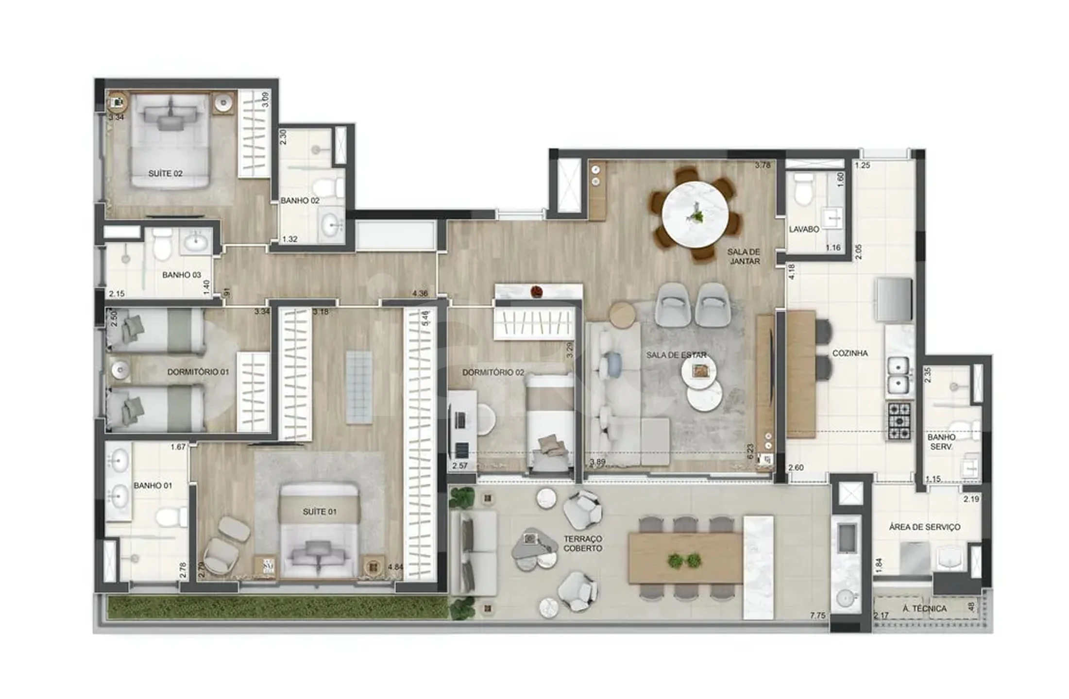 Planta — Garden 172,93 m²