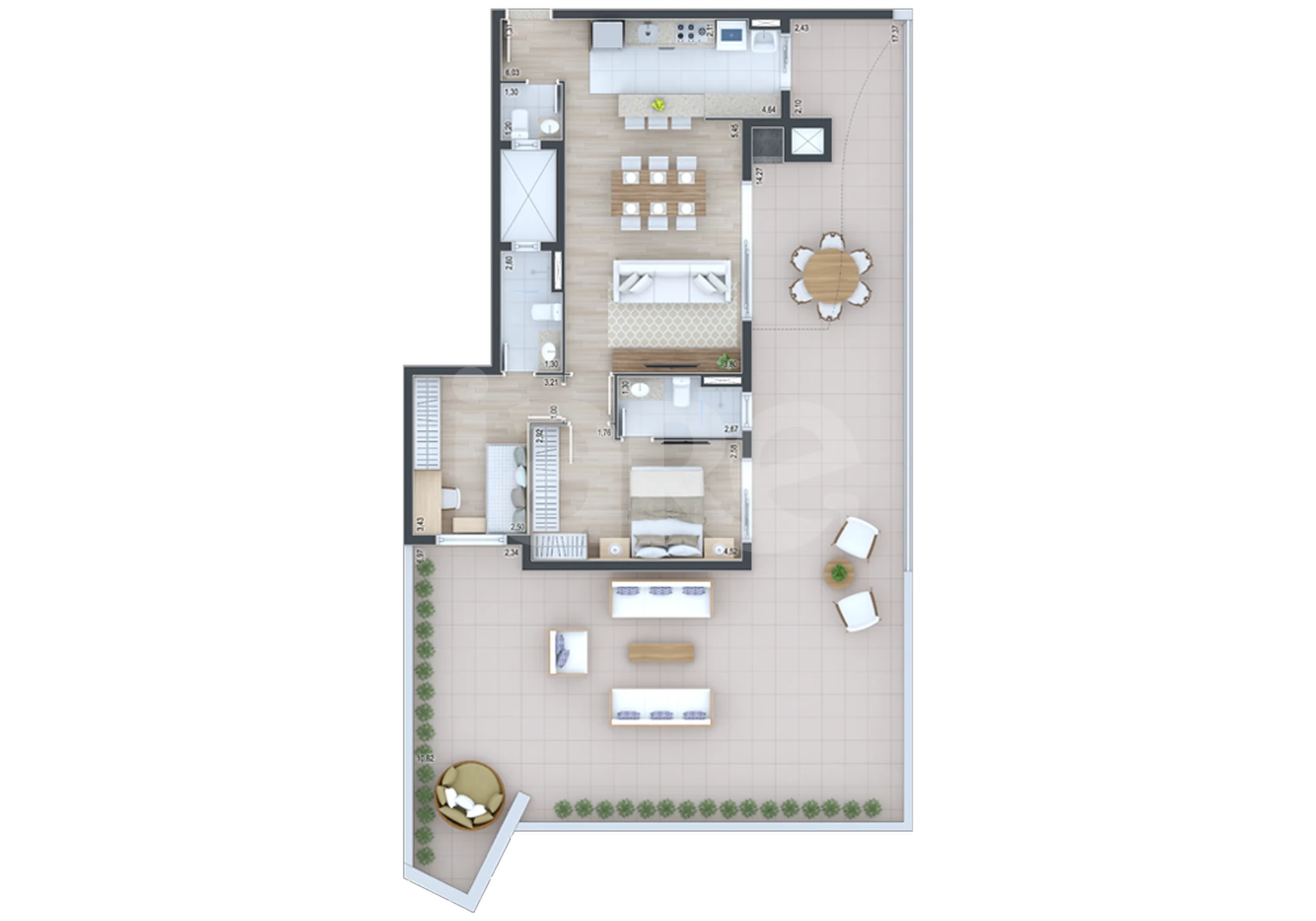 Planta — Garden 172,53 m²