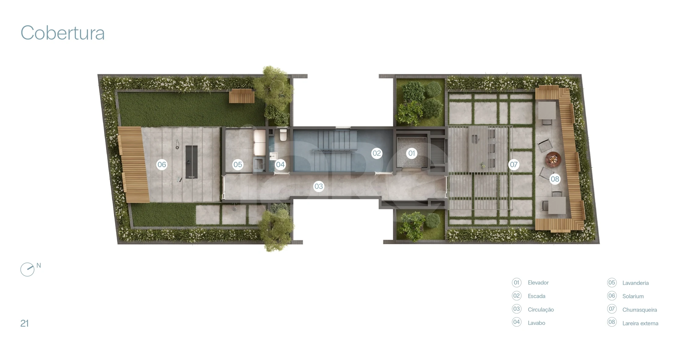 Planta — Pavimento 06 - cobertura