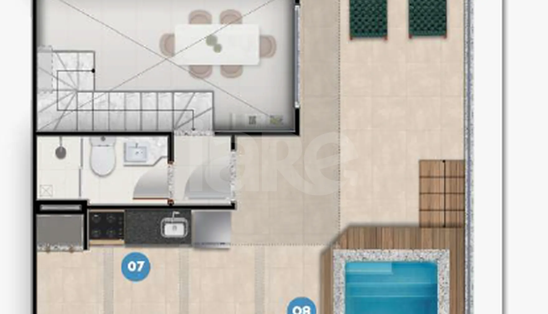 Planta — Cobertura Duplex 141,55 m²