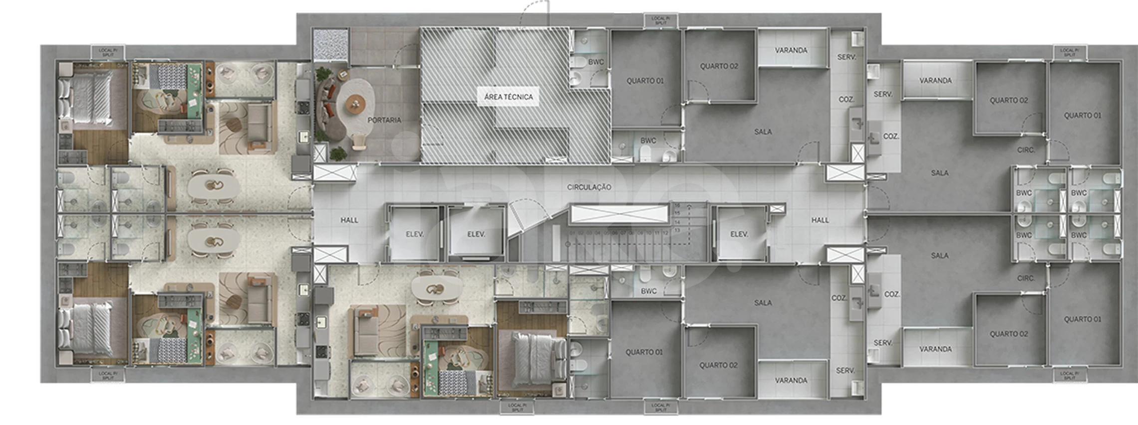 Planta — Pavimento térreo bloco b