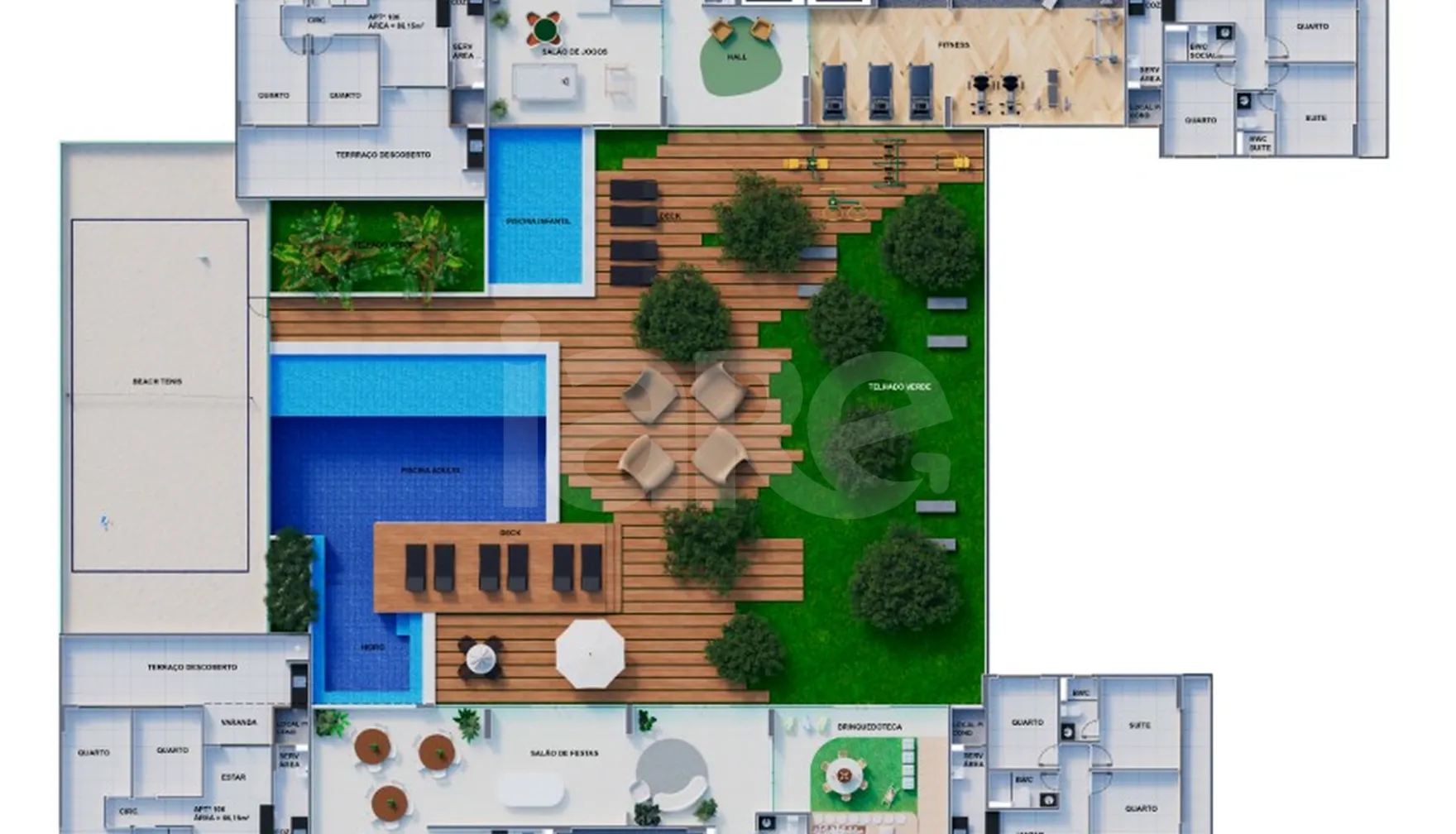 Planta — Pavimento lazer