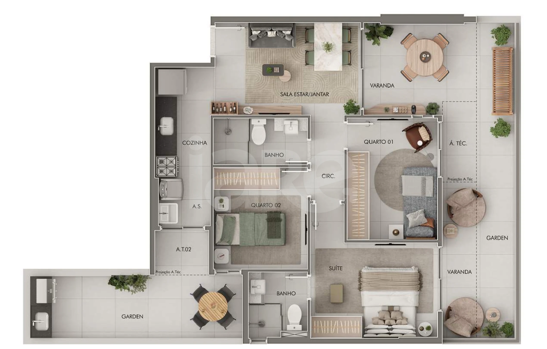 Planta — Garden 93,46 m²