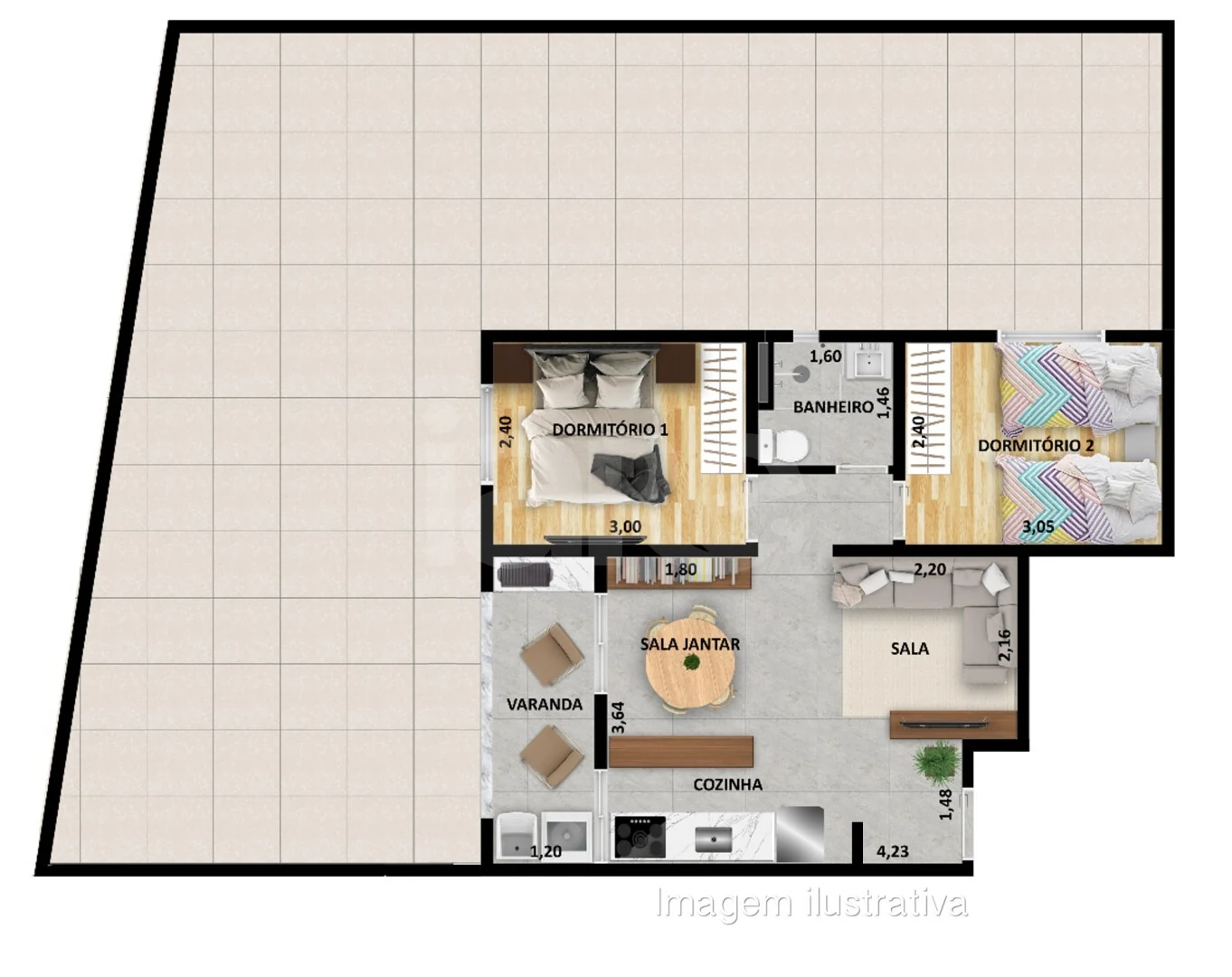 Planta — Garden 115,46 m²