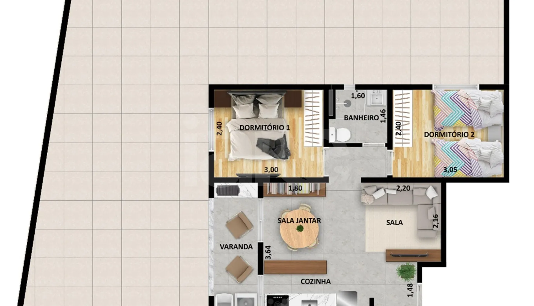 Planta — Garden 115,46 m²