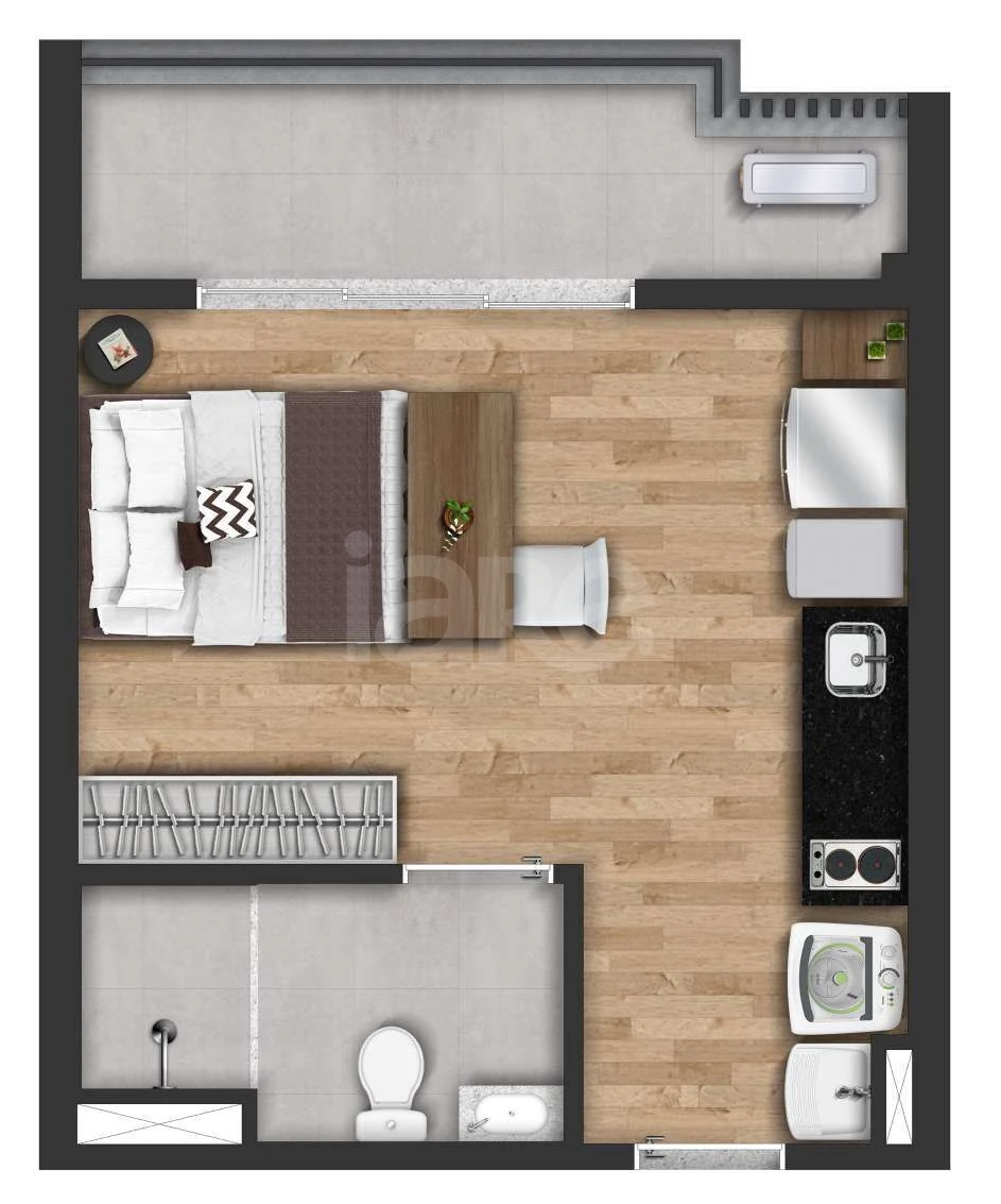 Planta — Apartamento 30,3 m²