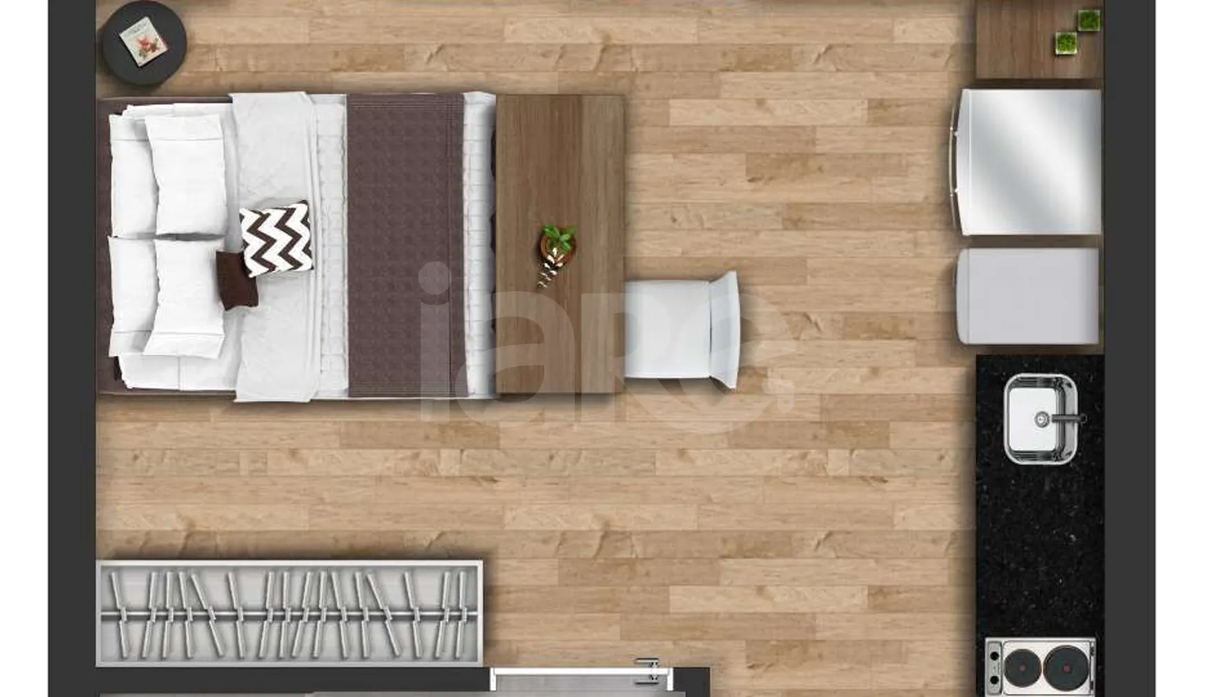 Planta — Apartamento 30,3 m²