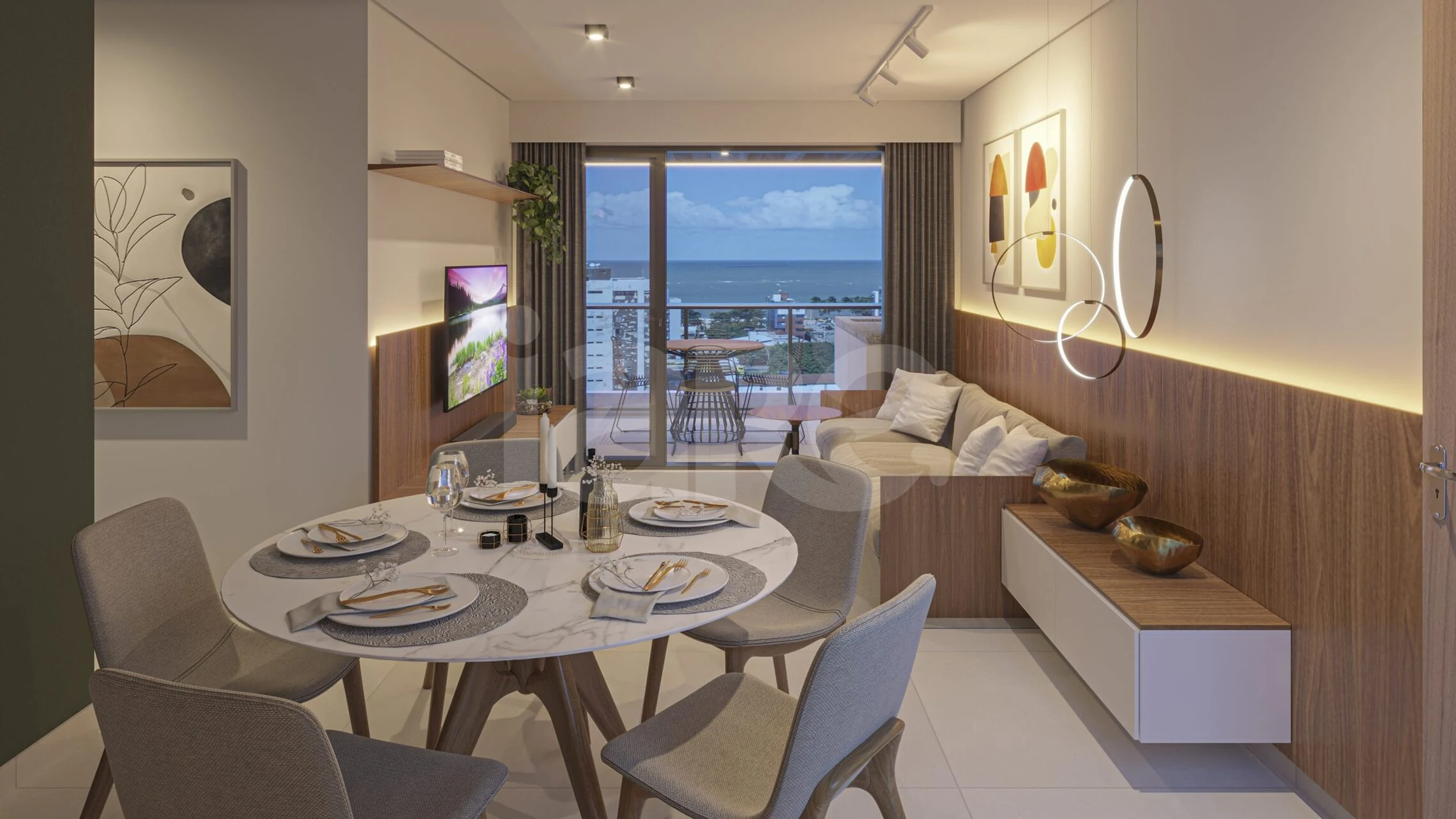Acqua Living - Apartamento com 129,45 m², em Jardim Oceania — foto 2