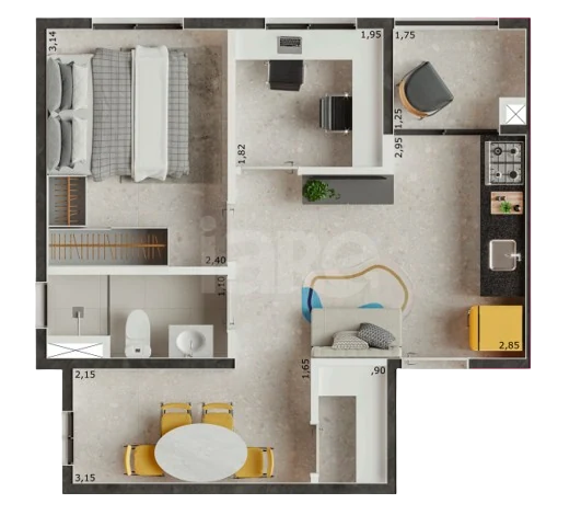 Planta — Garden 41,53 m²