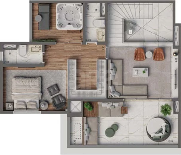 Planta — Apartamento 125,87 m²