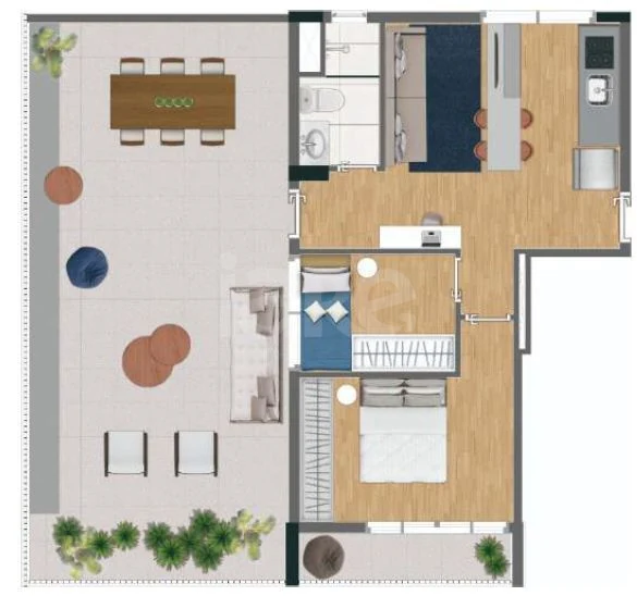 Planta — Garden 93,47 m²