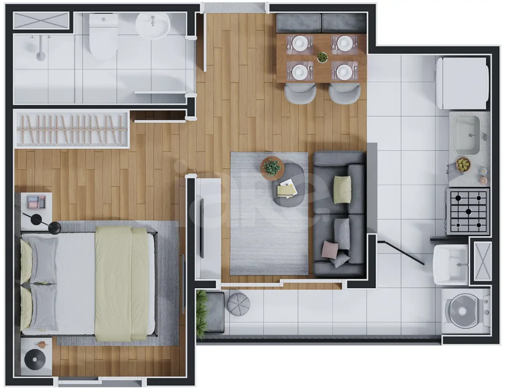 Planta — Apartamento 29,79 m²