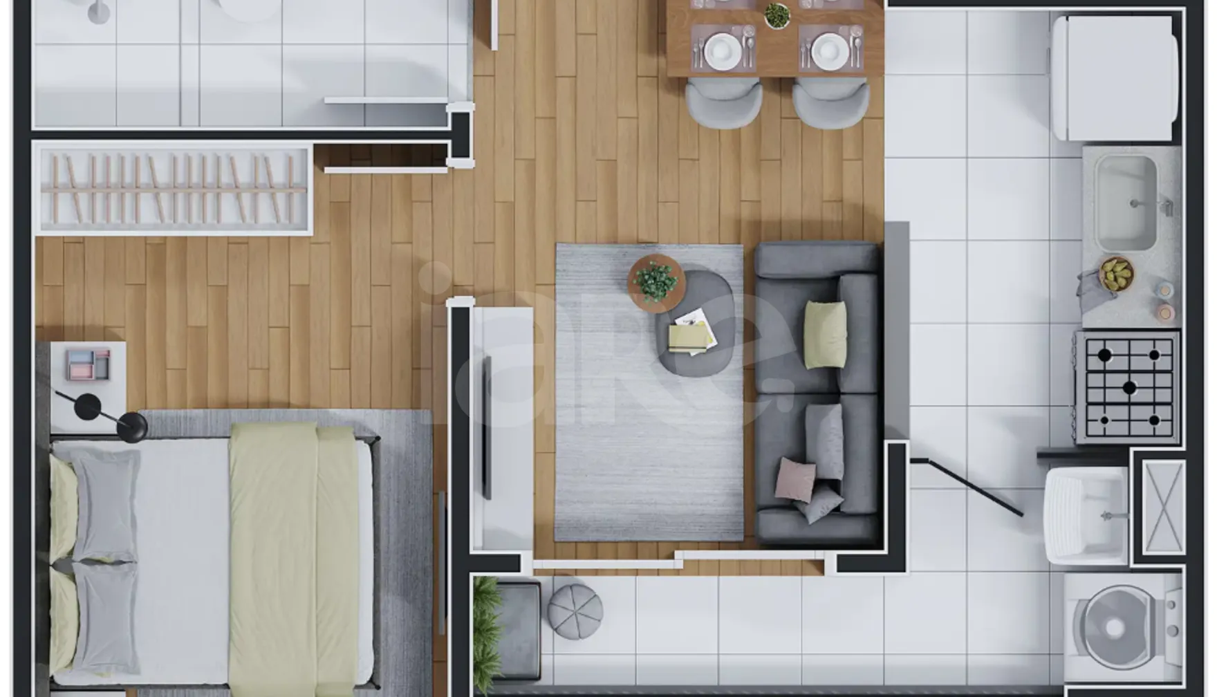 Planta — Apartamento 29,79 m²