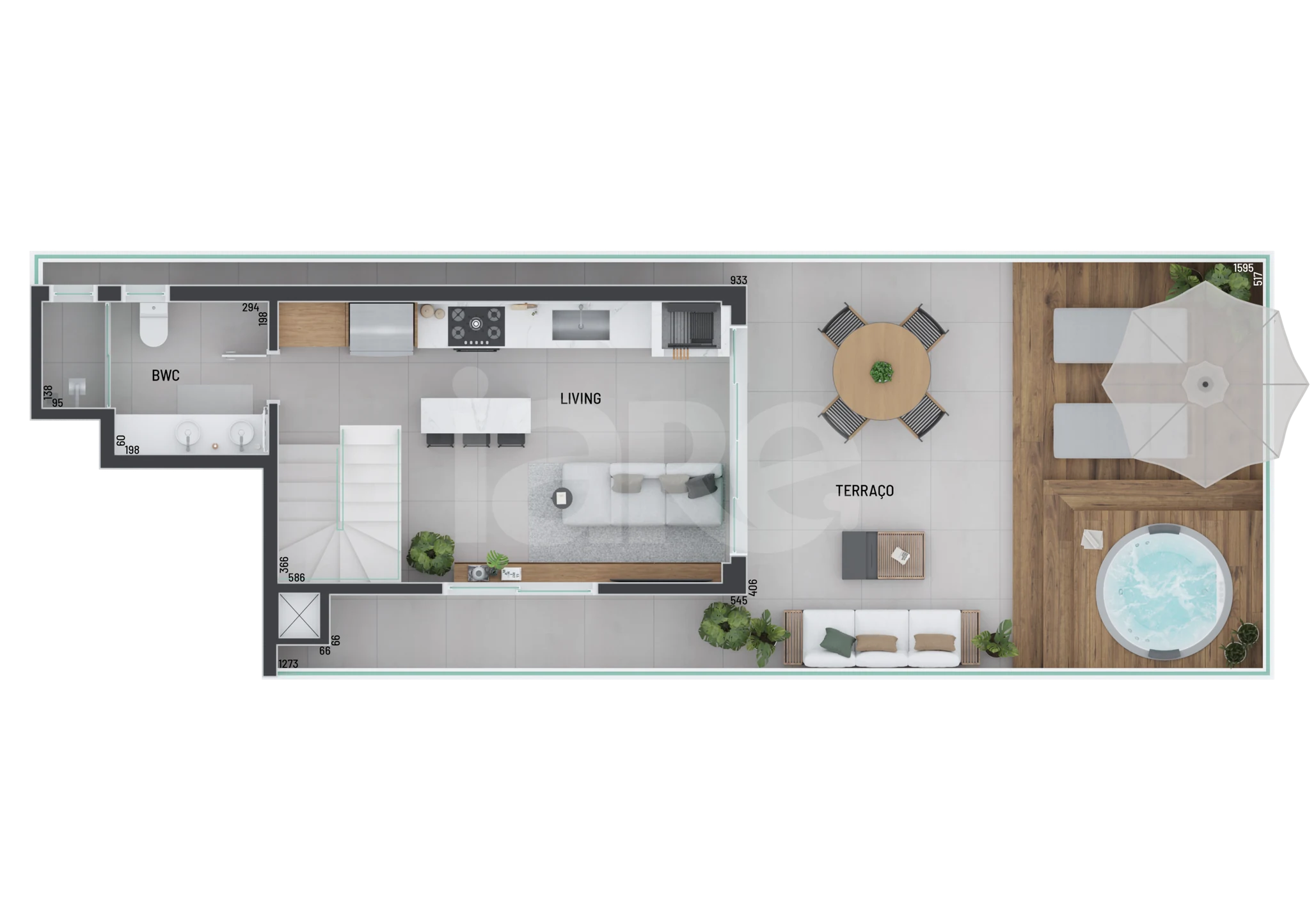 Planta — Cobertura Duplex 151,3 m²