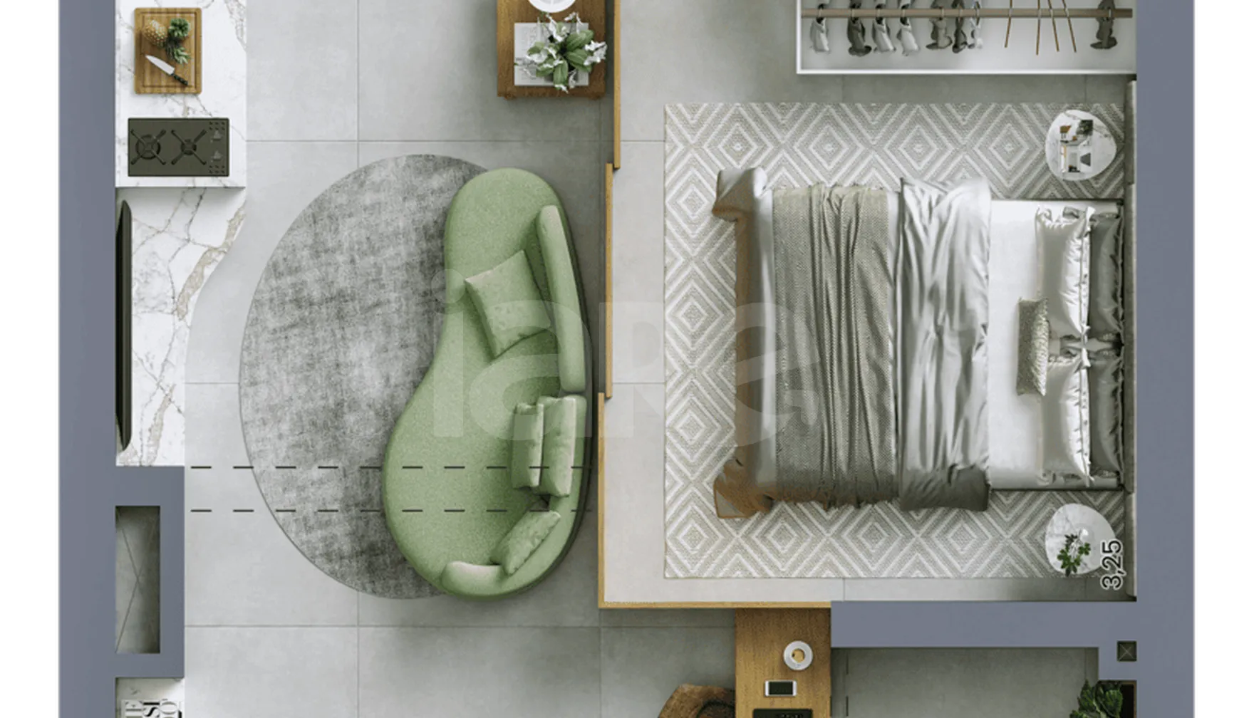 Planta — Apartamento 37,95 m²