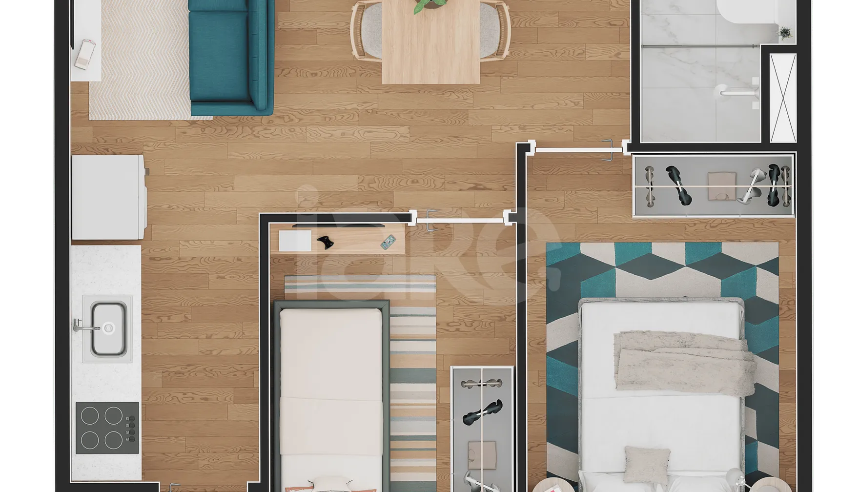 Planta — Apartamento 36,26 m²
