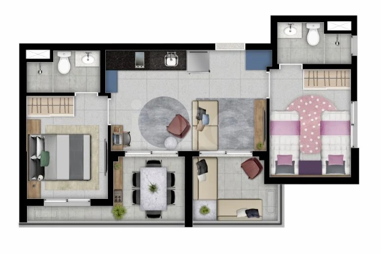 Planta — Garden 63,17 m²