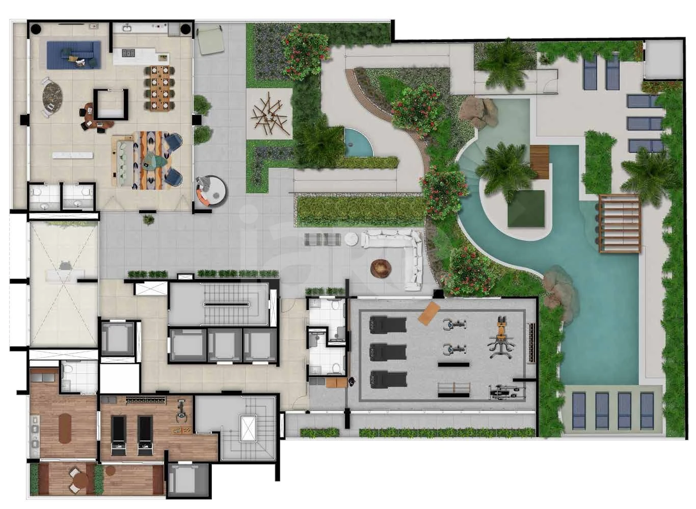 Planta — Pavimento lazer