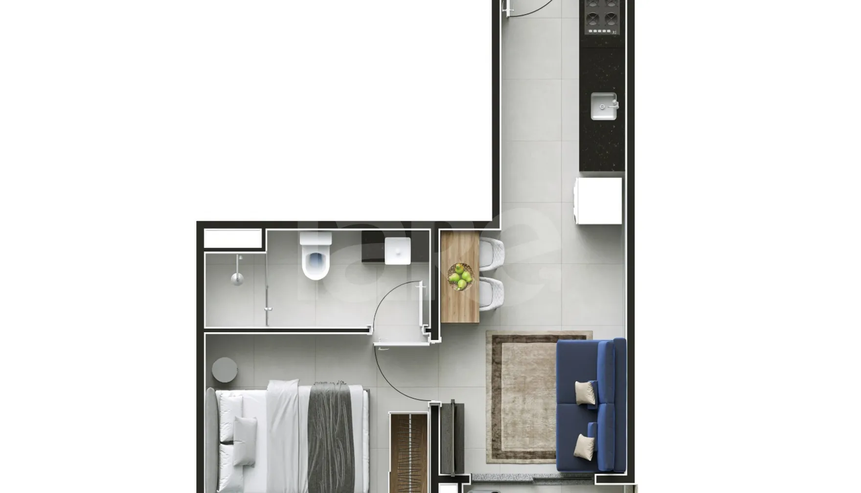 Planta — Apartamento 30,67 m²