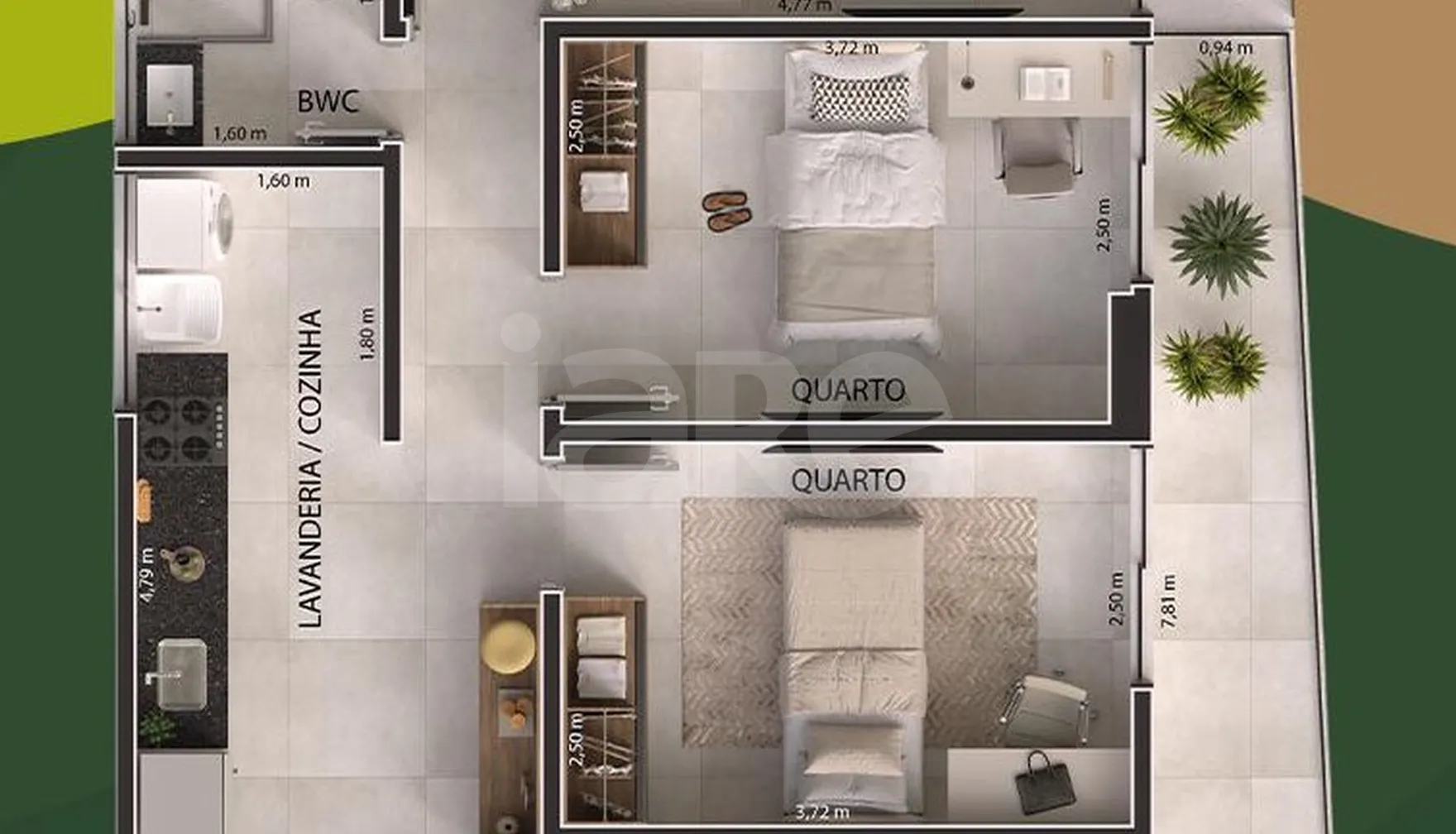 Planta — Apartamento 82,82 m²