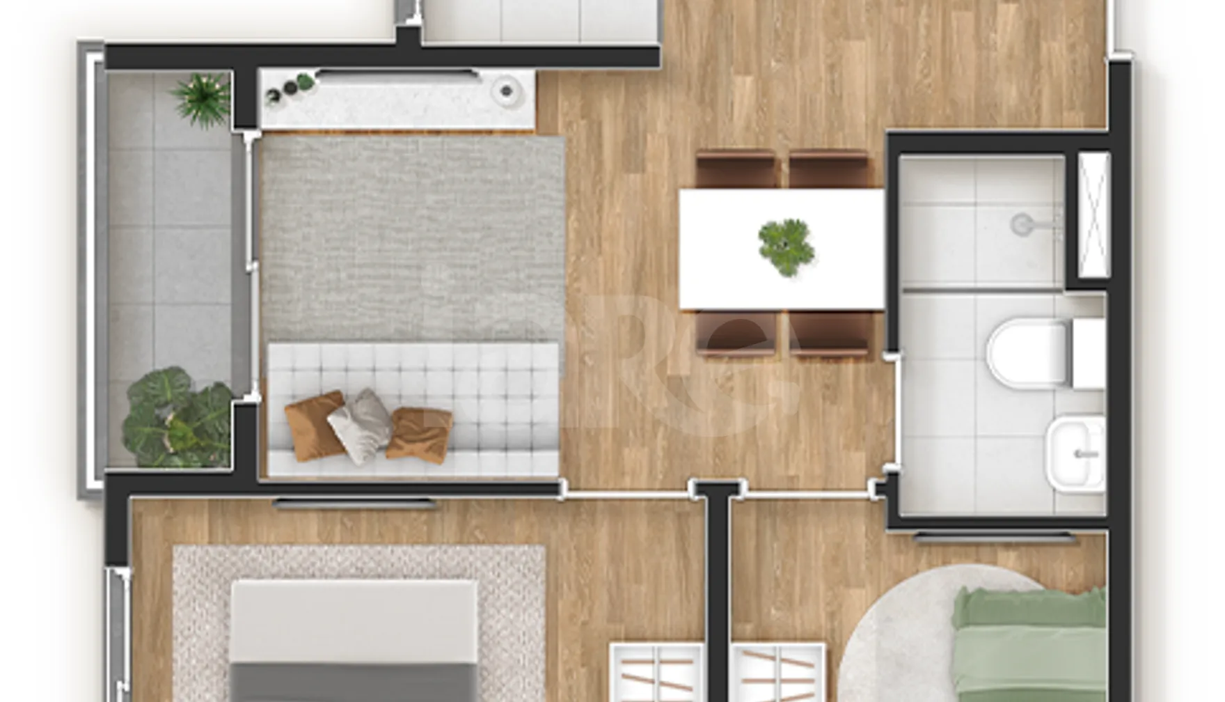 Planta — Apartamento 38,23 m²