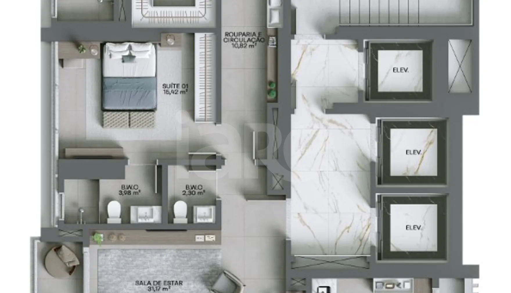 Planta — Apartamento 225 m²