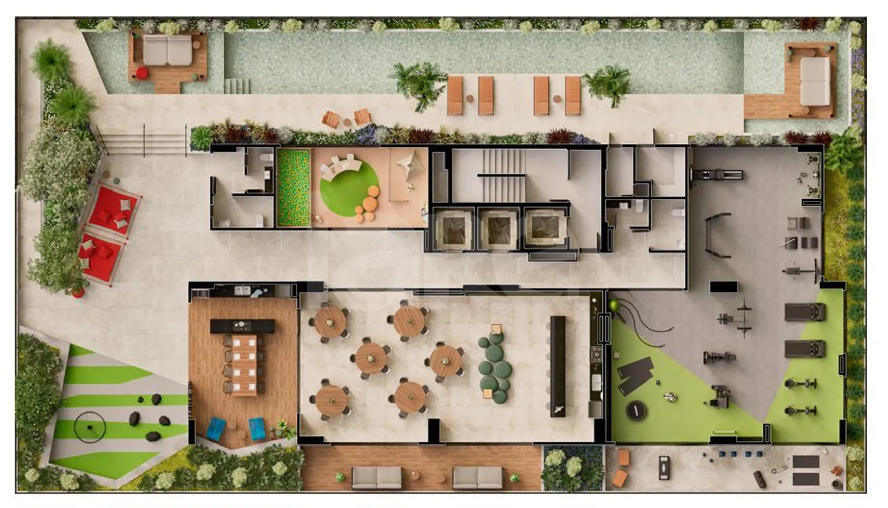 Planta — Pavimento lazer 1