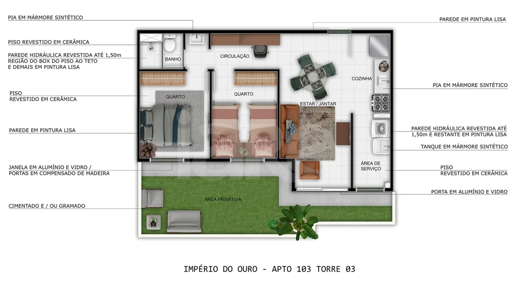 Planta — Garden 65,3 m²