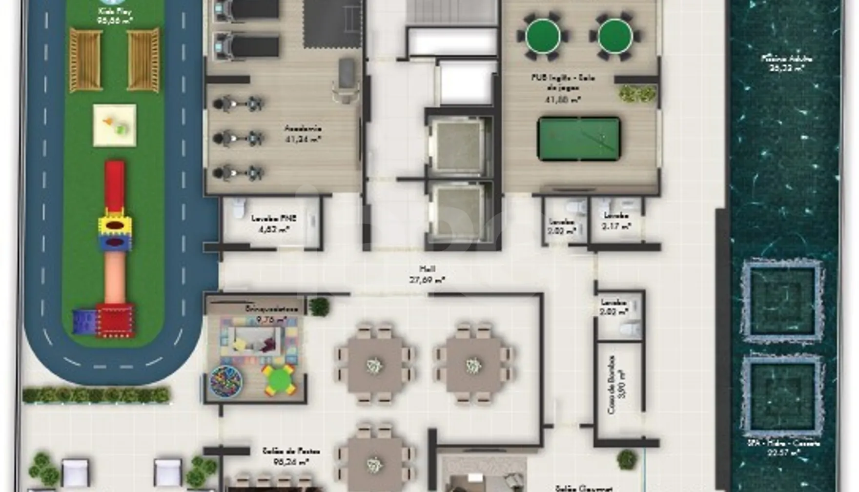 Planta — Pavimento lazer