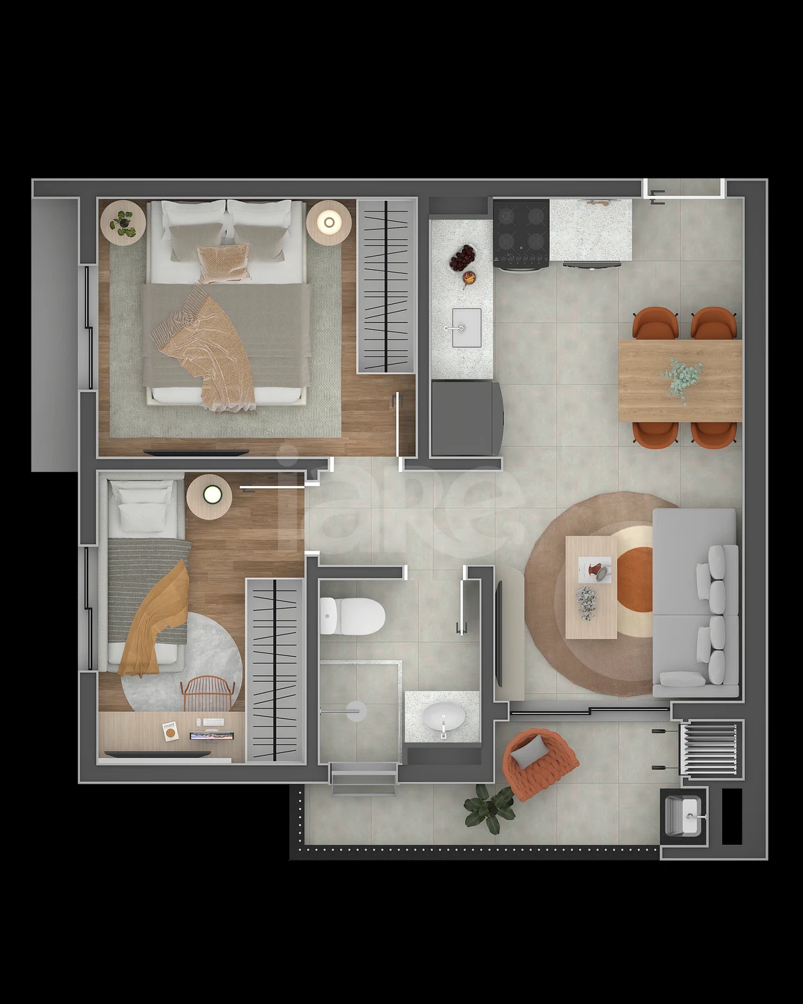 Planta — Garden 45,58 m²