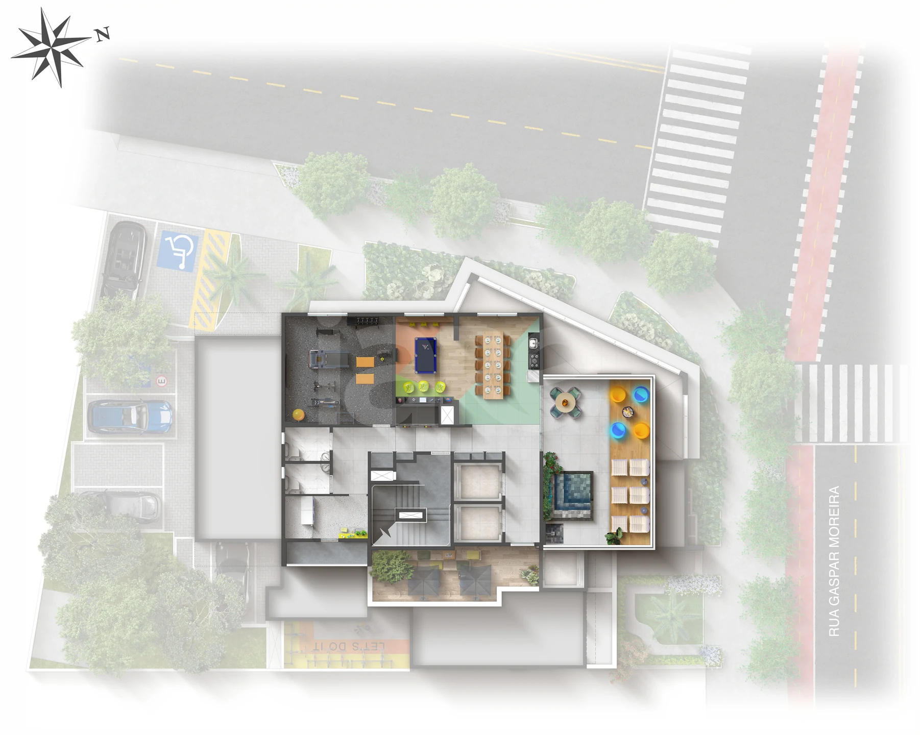 Planta — Implantação rooftop