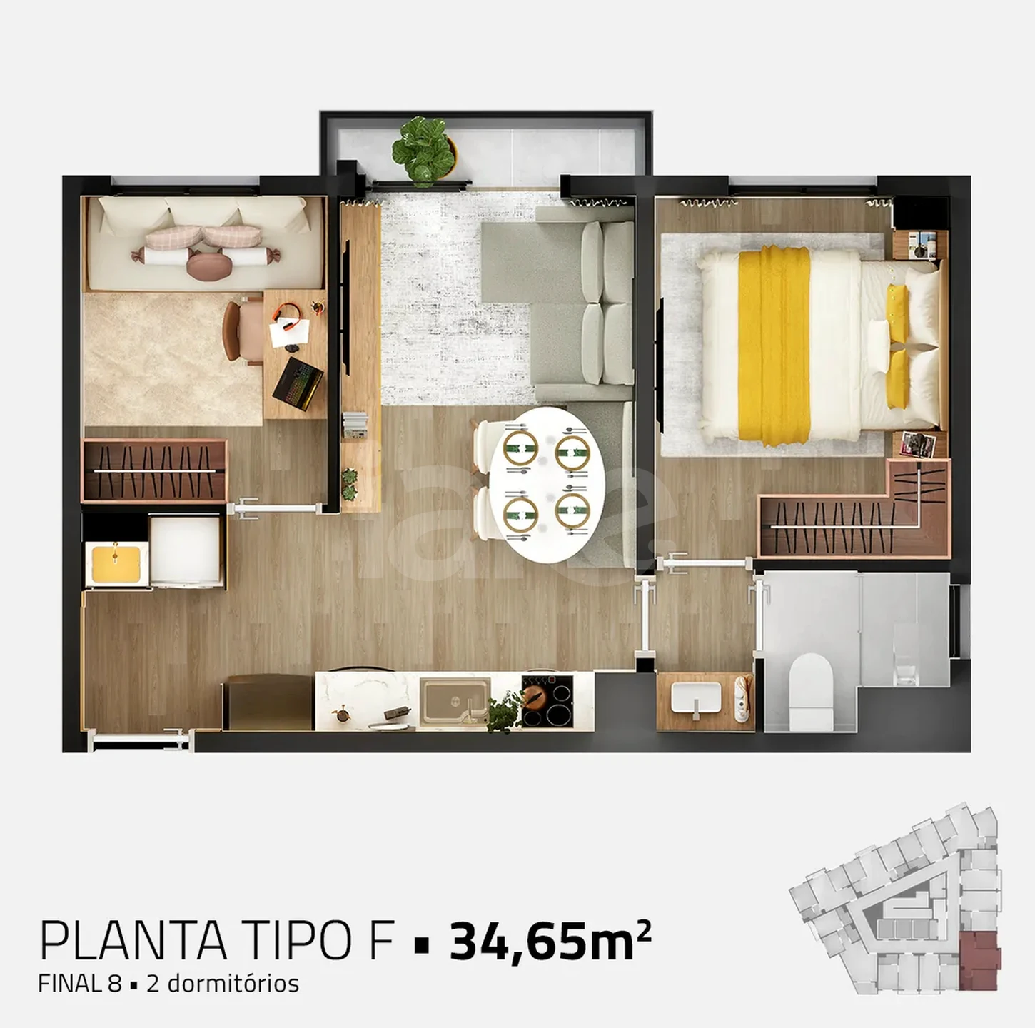 Planta — Garden 47,31 m²