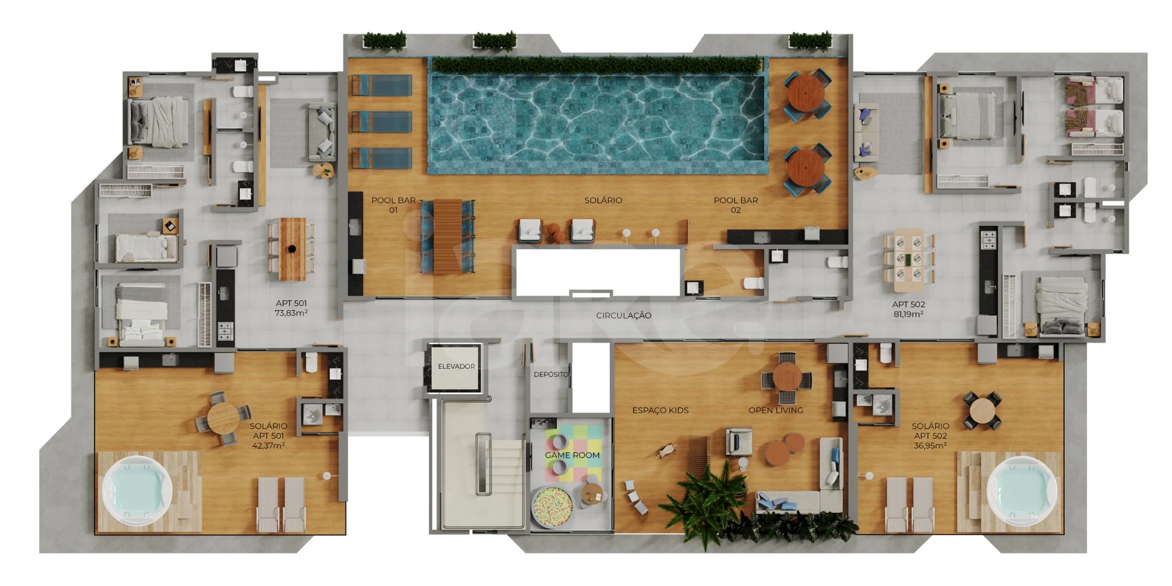 Planta — Pavimento rooftop