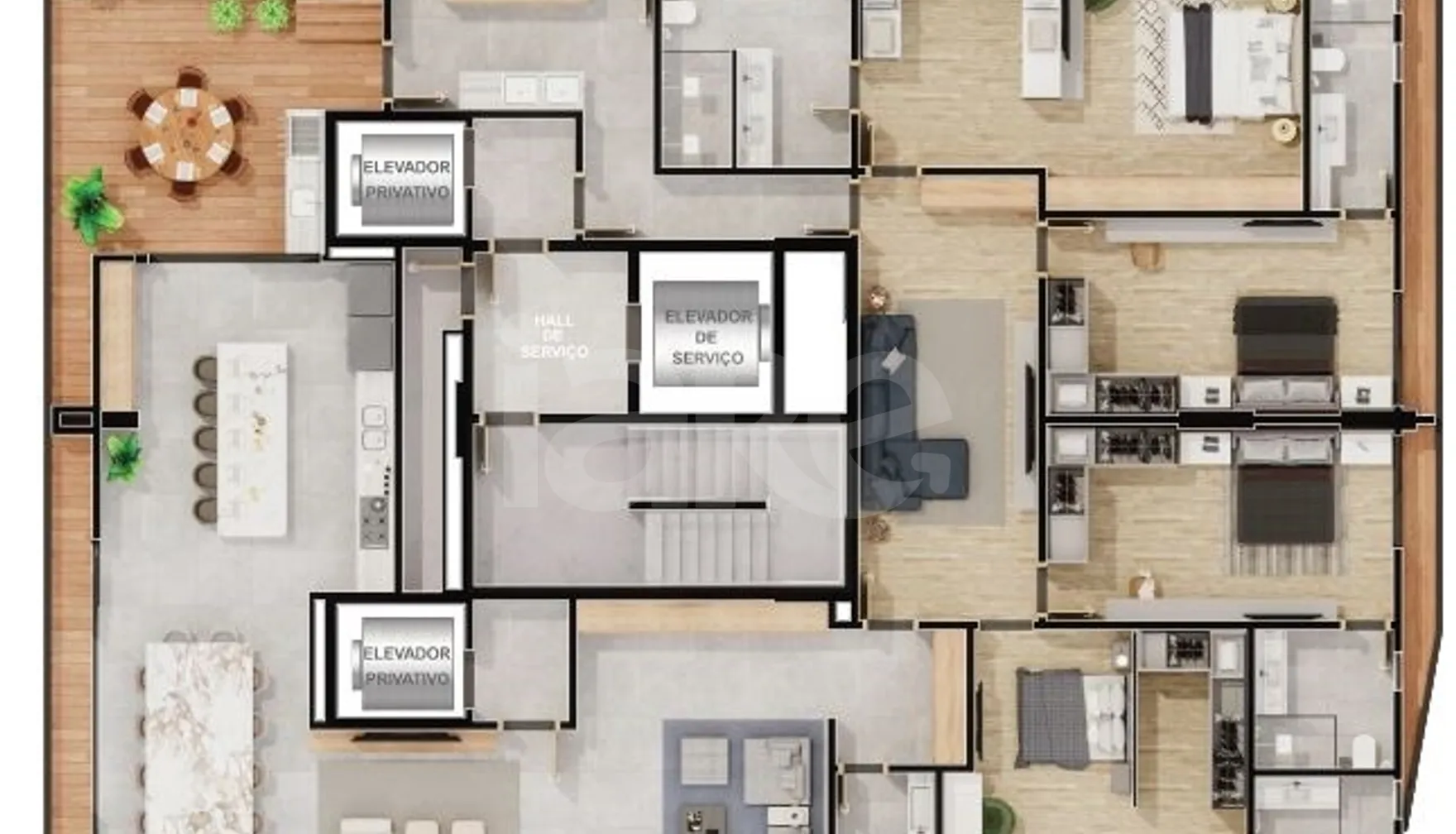 Planta — Apartamento 348,54 m²