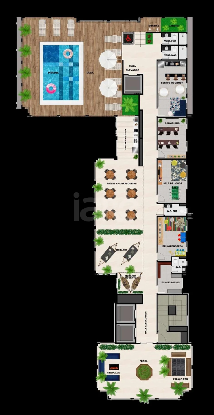 Planta — Pavimento lazer
