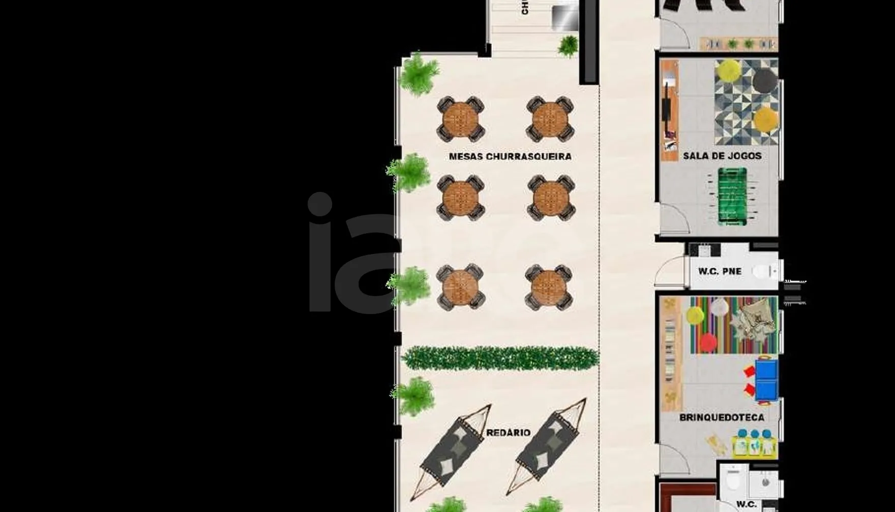 Planta — Pavimento lazer