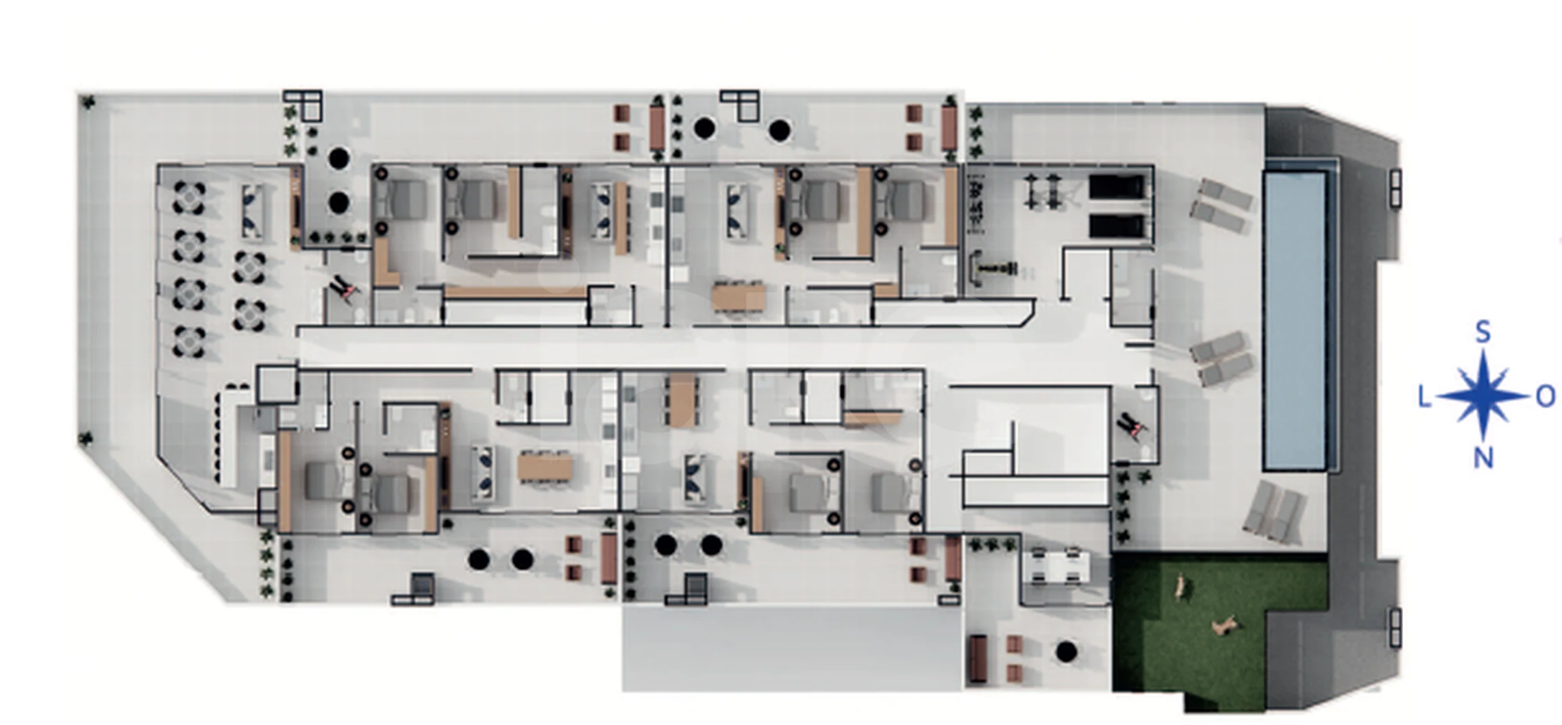 Planta — Pavimento rooftop
