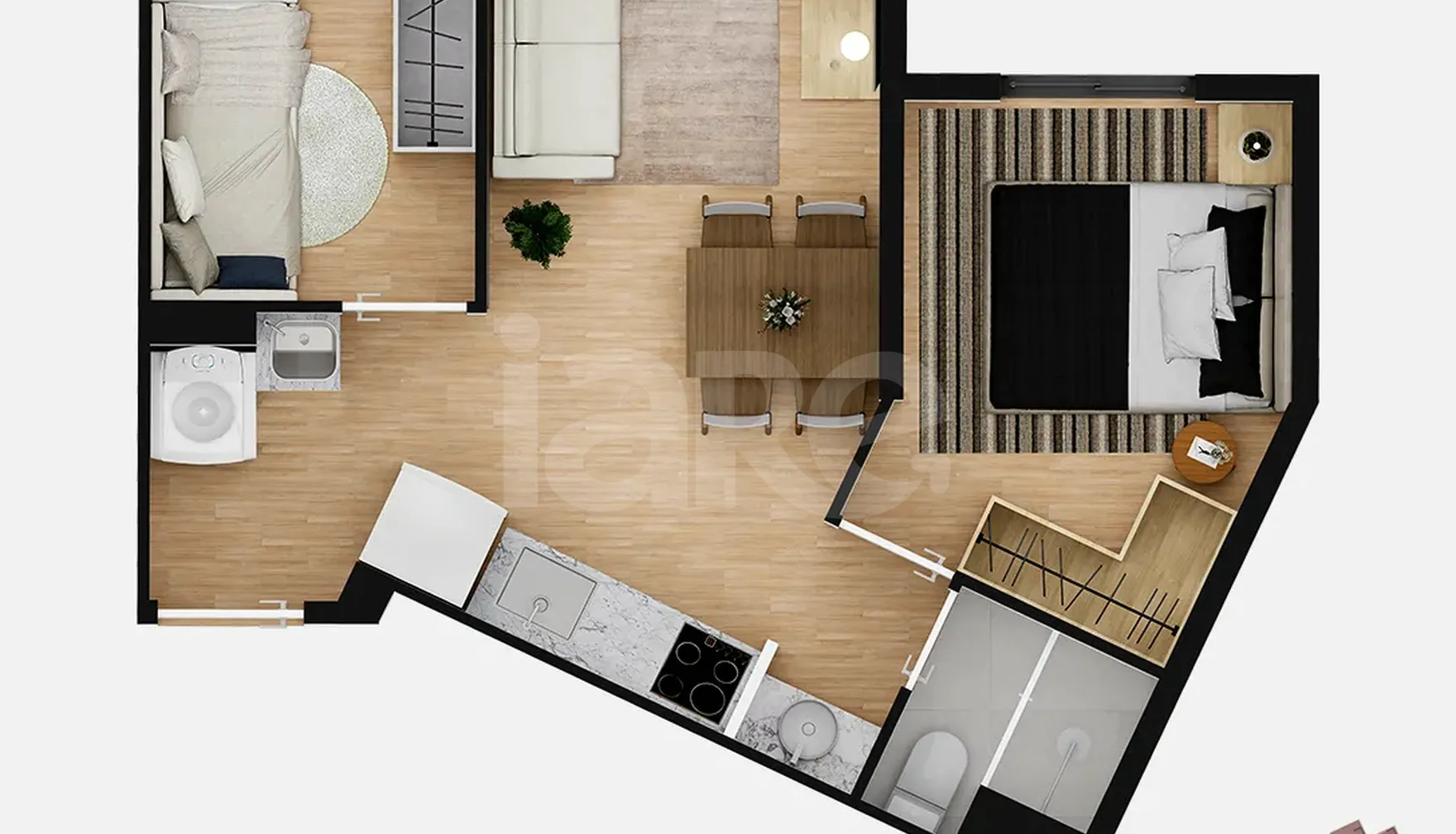 Planta — Garden 42,89 m²