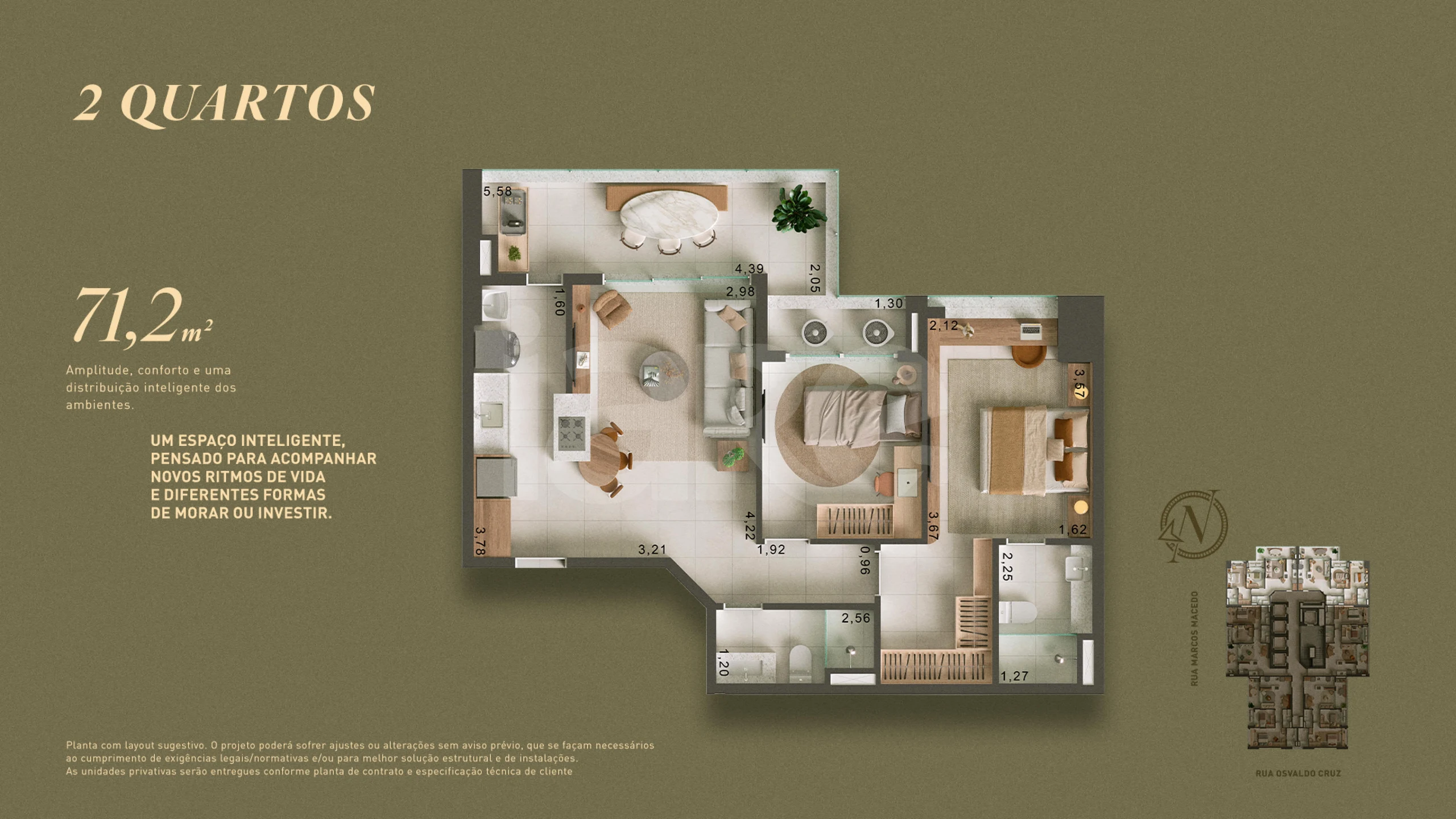 Planta — 2 Quartos