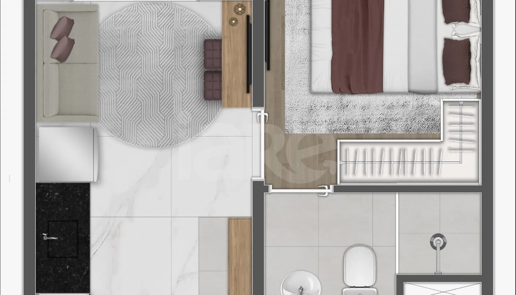 Planta — Apartamento 26 m²