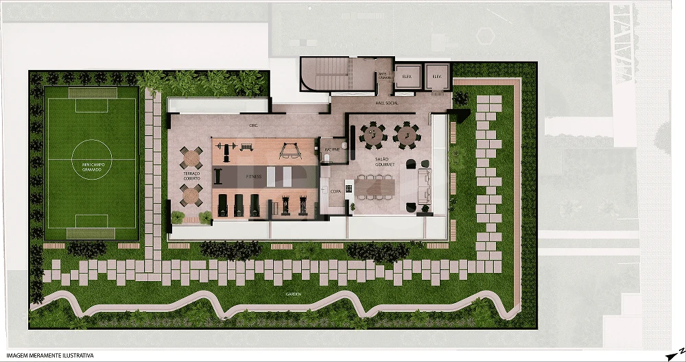 Planta — Pavimento lazer