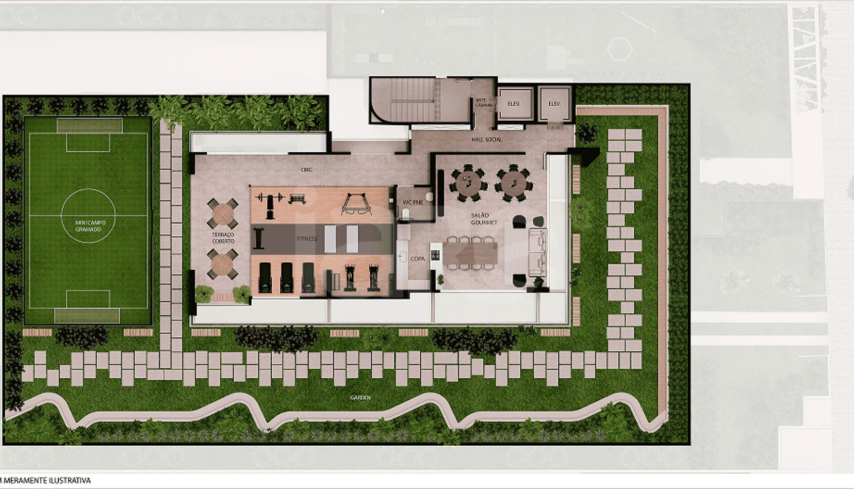 Planta — Pavimento lazer
