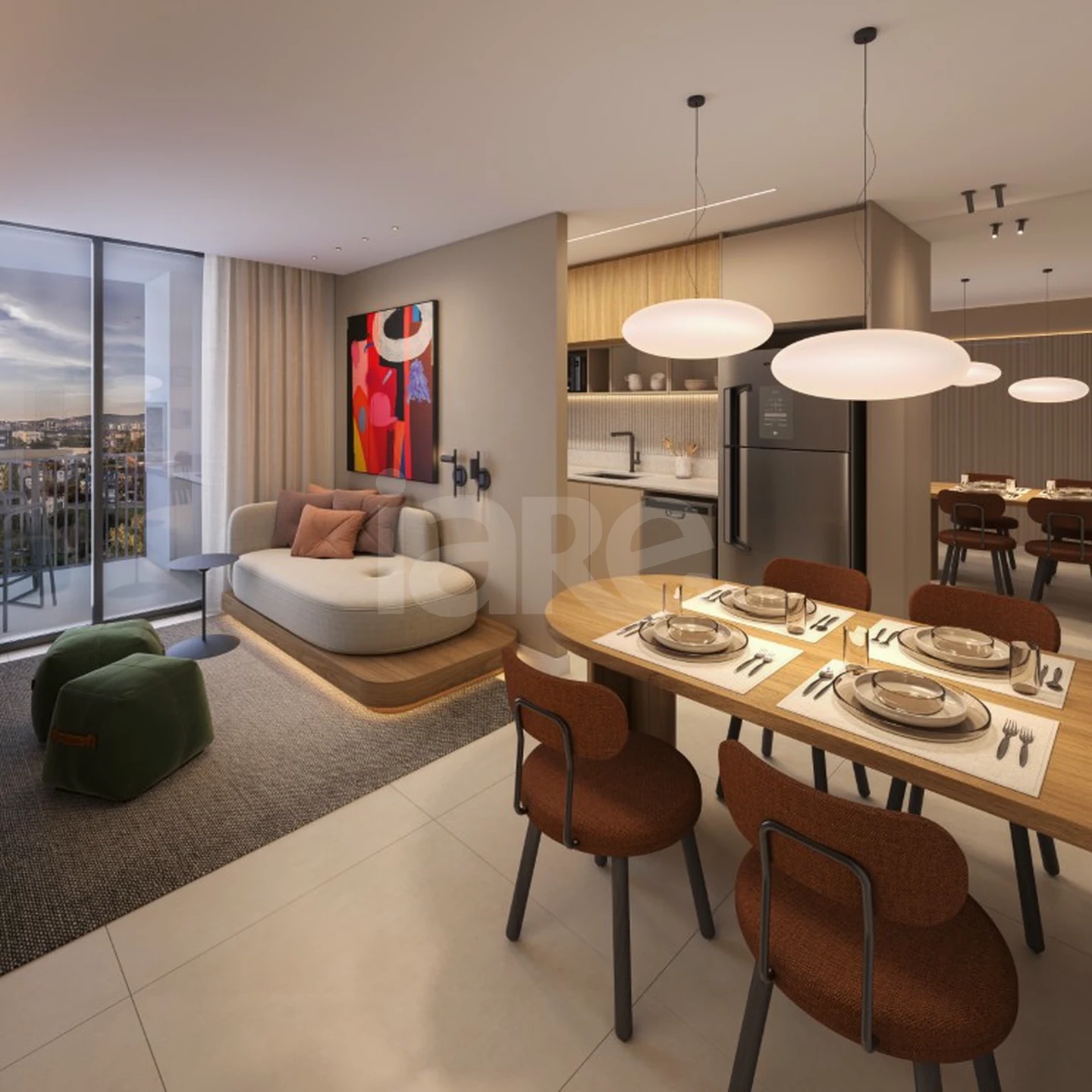 Planta — Apartamento 56,32 m²