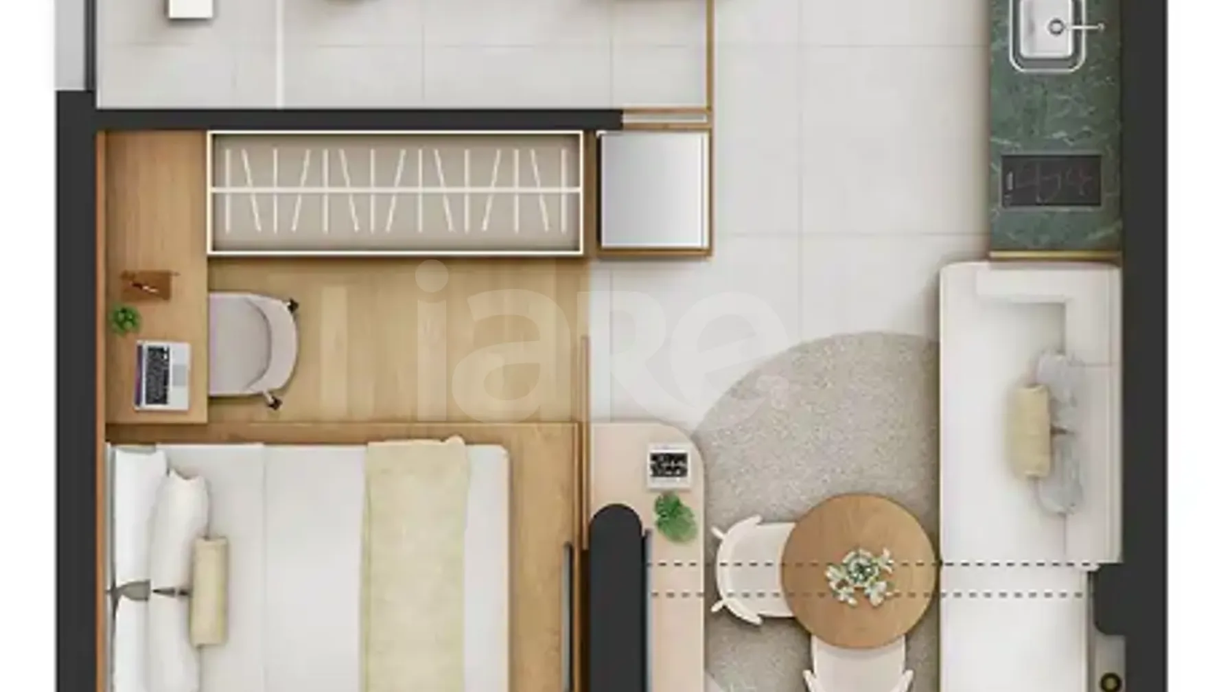 Planta — Studio 25,06 m²