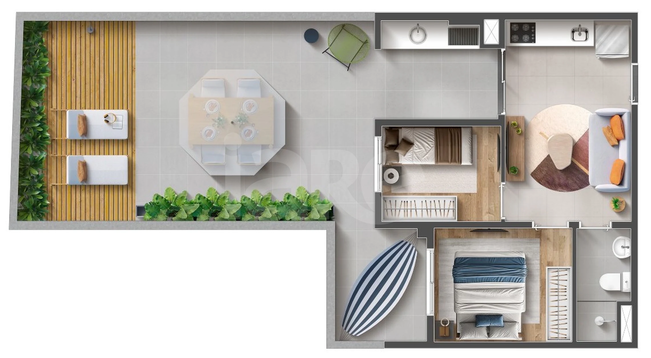 Planta — Garden 74,74 m²