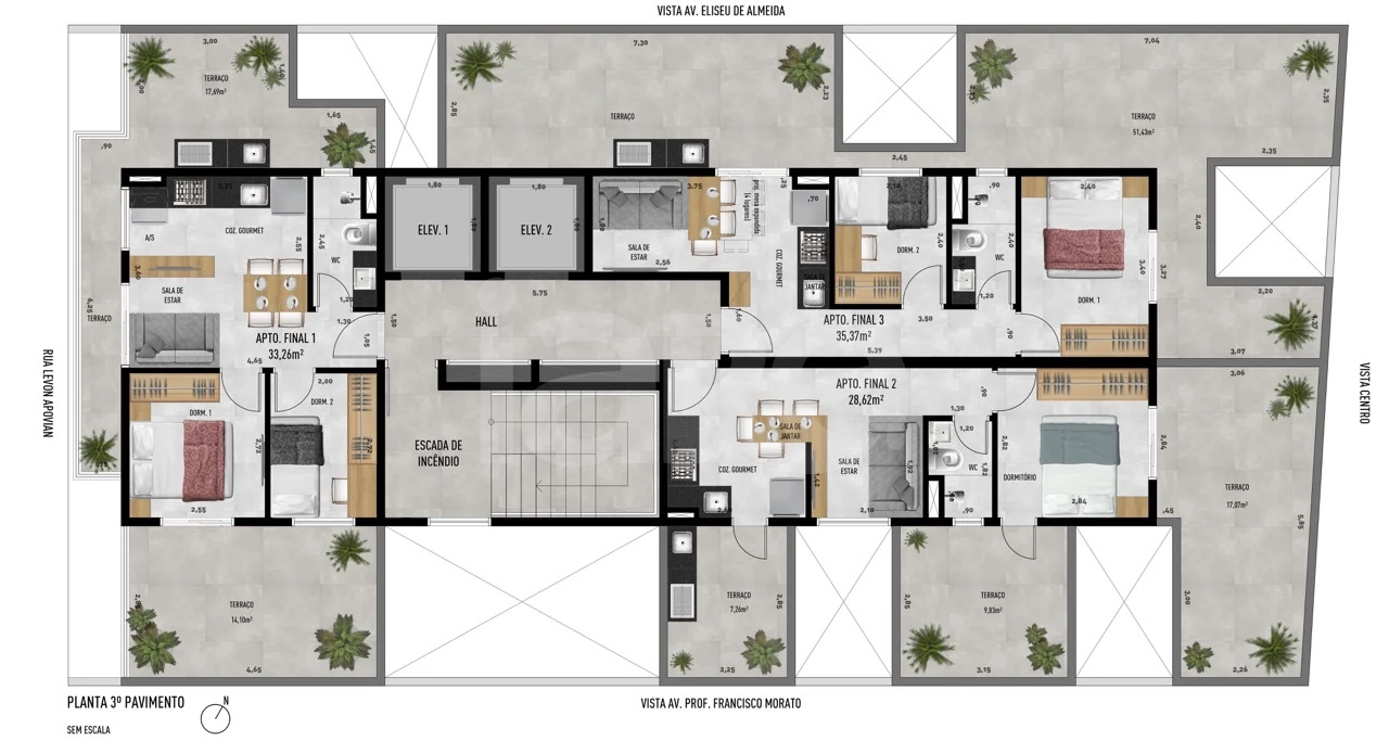 Planta — Pavimento 3