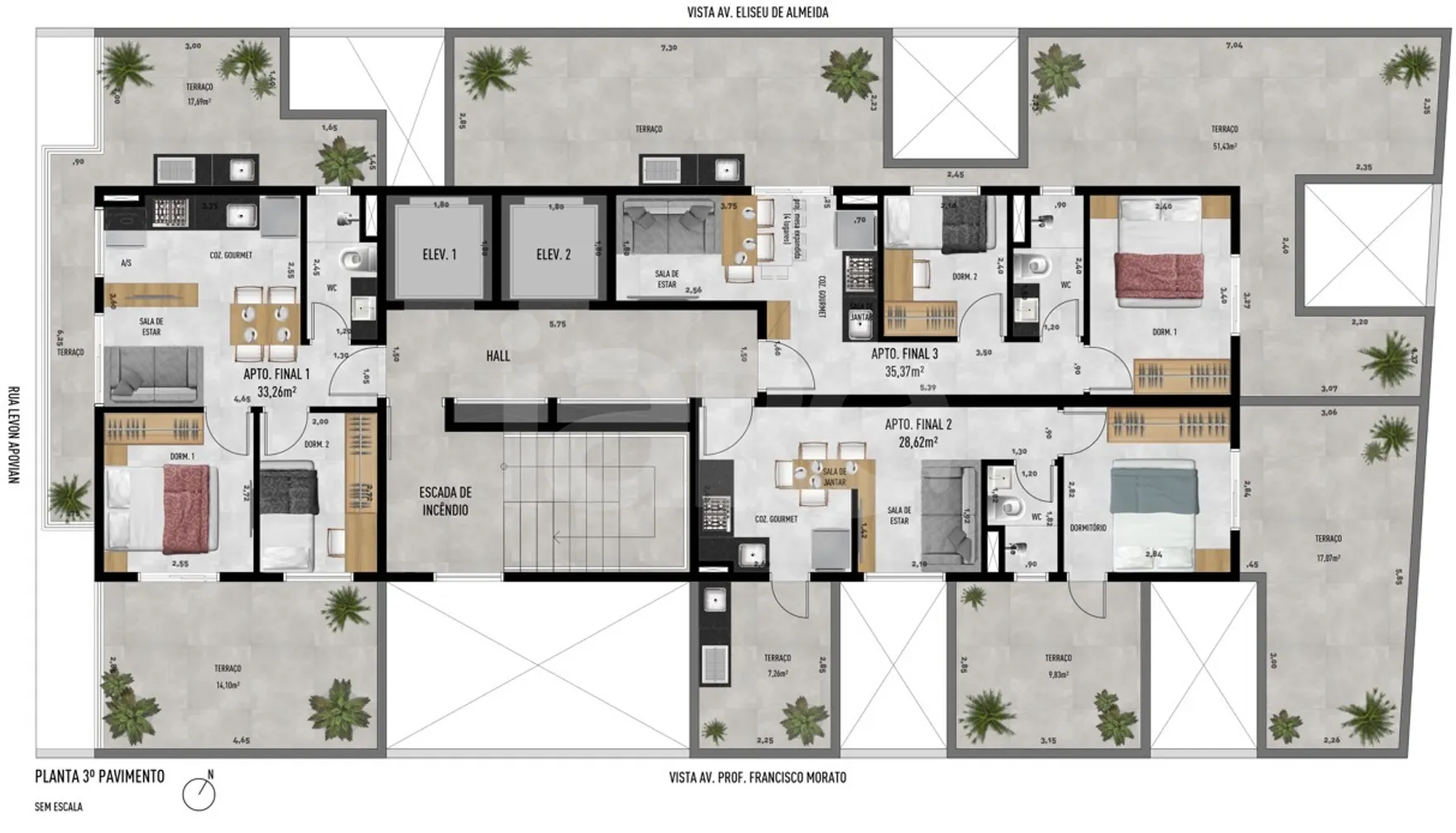 Planta — Pavimento 3